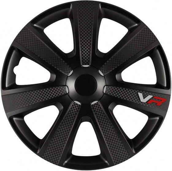PARPINT HUBCAPS VR Carbon de 14 pulgadas Juego negro de 4