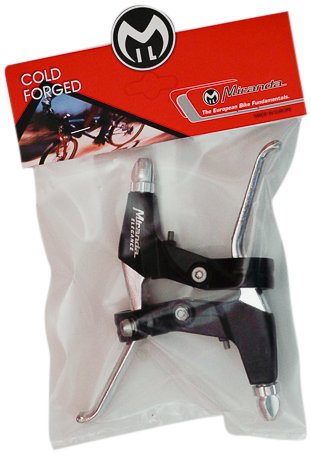 Miranda Set Brake Handles 4 Fingers Black Silver Elegance Blister