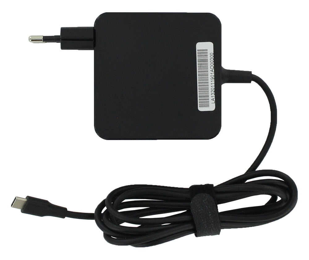Ersatzlaptop USB-C Wandlader 65W Schwarz