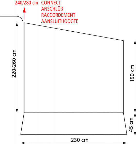 Eurodaililadeltent narvik 350 220 x 230 cm Polyester gro