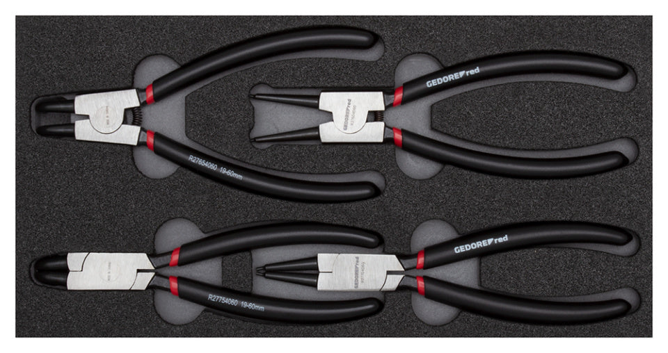 Gedore rout borgvertingenenge Punt Form Black 4-Stéck