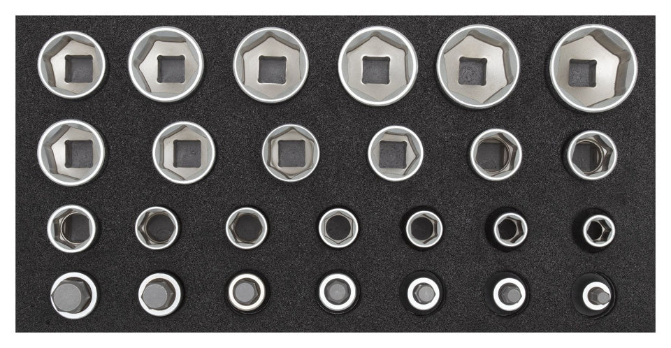 GEDORE RED Taucht Schlësselen 1 2 Zoll 1 3 CT Modul Sëlwer Sëlwer 26-Stéck