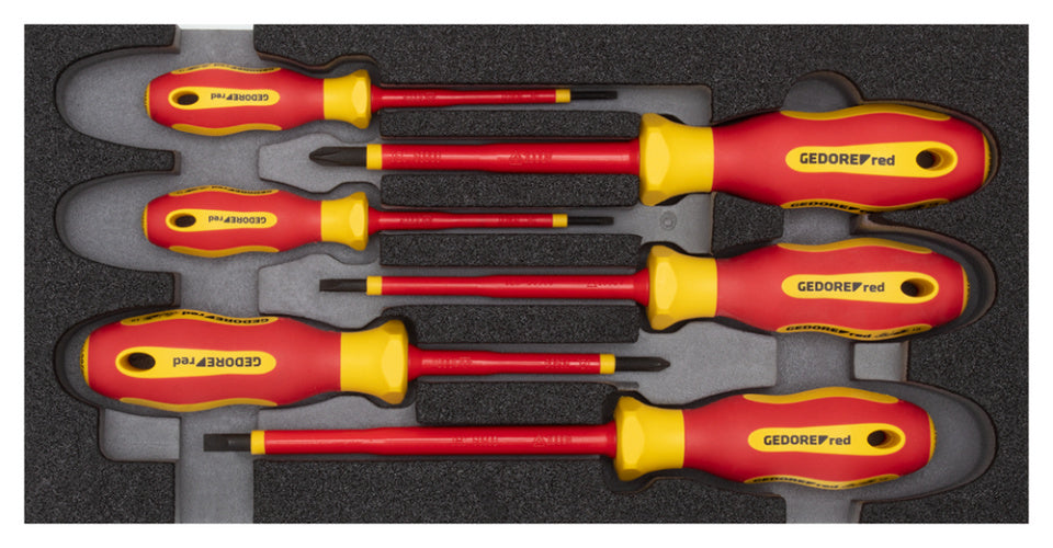 Gedore rojo vde-screwdriver set Crosshead (pH) + ranura de 6 piezas
