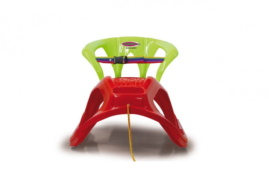 Jamara Snow Star sled with backrest 90 cm red