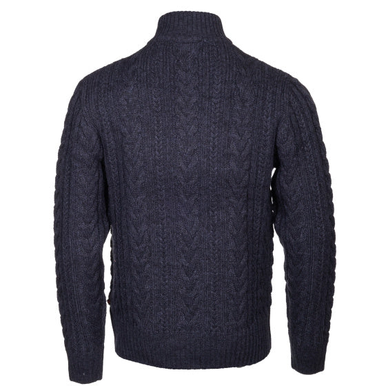 Ligne de vie marcel pull en tricot à moitié zip hommes bleu foncé taille 3xl