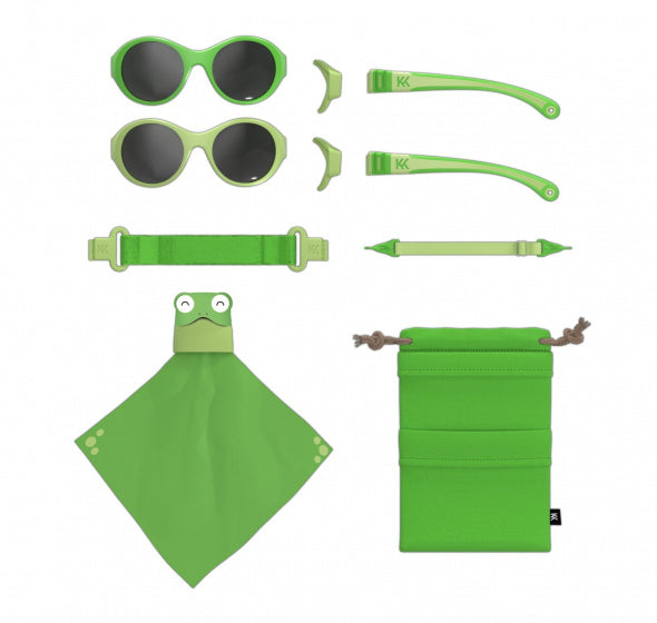 Mokki Click Change children's sunglasses 0-2 years green 2 pieces