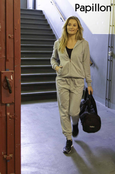 Papillon Sweat Hlače manšeta dame sive velikosti xl