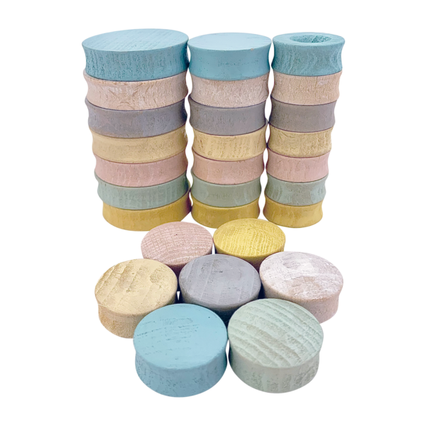 Papoose hračky Papoose Toys Mini Pastel Rounds 28pc