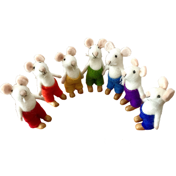 Papoose Toys Papoose Toys Rainbow Möss 7 st