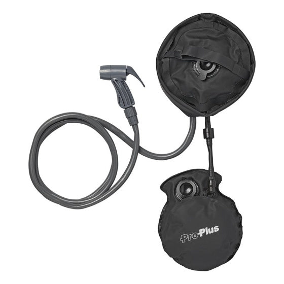 Proplus Campingdusche mit Fußpumpe 11 Liter schwarz