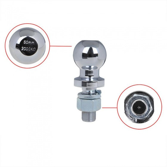 Proplus Towball 50 mm M22 straight steel silver