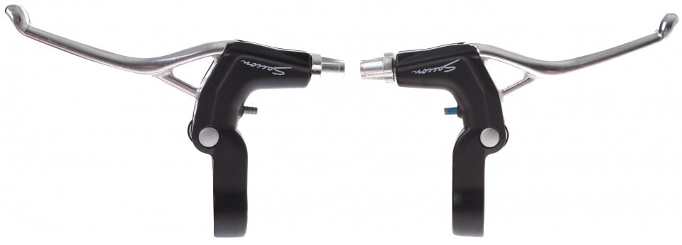 Saccon Brake Mandle Set V-Brake 2 dedos Silver Negro 2 piezas de 2 piezas