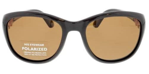 H.I.S Sonnebrëller HPS00100 polariséiert Meedercher oval Cat.3 Brown