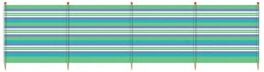 Parabrisas yello 10 postes 120 x 610 cm azul verde