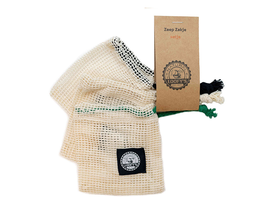Juego de bolsas de jabón de Loofy de 3