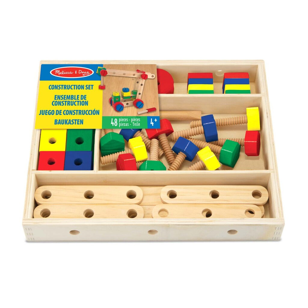 Melissa Doug Doug Wooden Construction Set 48 pezzi
