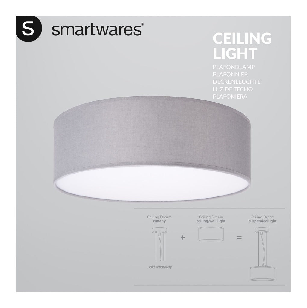 Ranex ra-1000465 mia led ceiling lamp 30cm gray