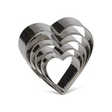 Patisse cookie cutters stainless steel heart 5-piece | 3 pieces
