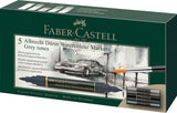 Faber castell fc-160306 wk25watercolor marker fc albrechtdürer 5 pieces gray tones