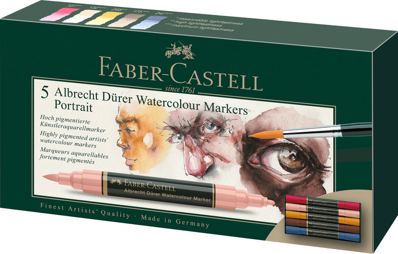 Faber Castell FC-160307 WK25Aquarel Marker FC Albrechtdürer 5 sztuk portret