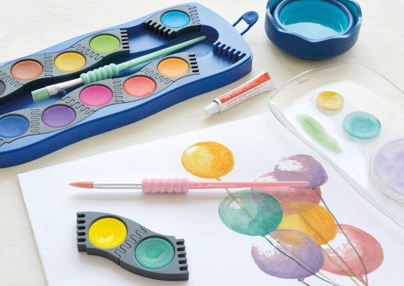 Faber Castell FC-481620 Zestaw pędzla miękki dotyk 4 kawałki pastelowe kolory