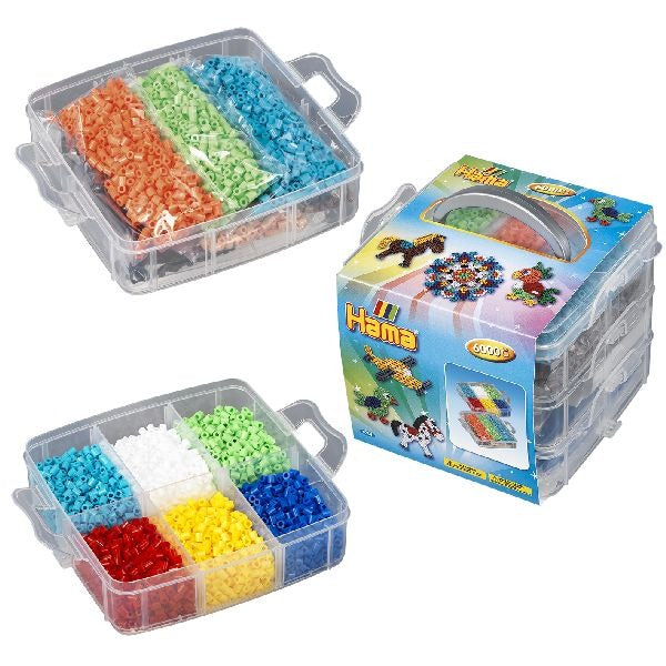 Hama ironing bead storage box including 6000 beads