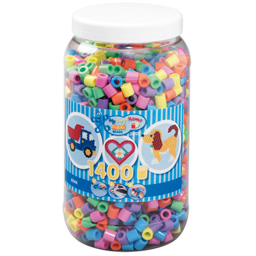 Hama Eisen Perlen Maxi Pastell Faarwen 1400 Stécker