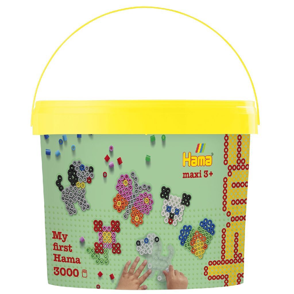 Hama Eisen Perlen Maxi Bucket + Regal 3000 Stécker