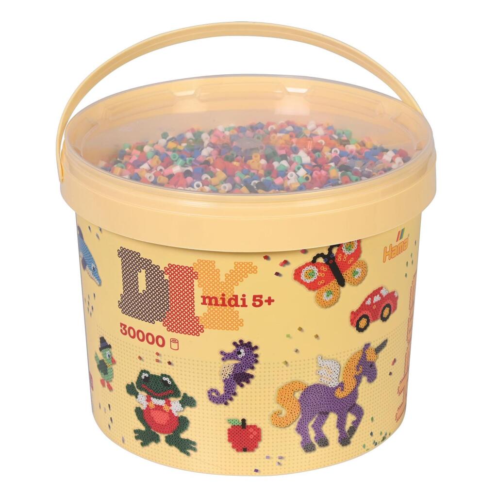 Hama ironing beads in bucket, 30,000 pcs.