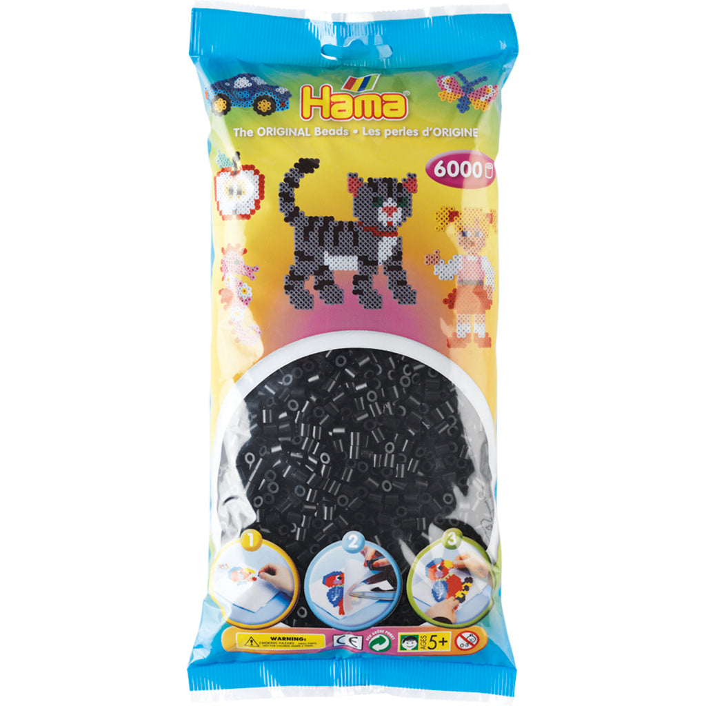 Hama strijkkralen 6000 stuks zwart