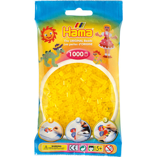 Hama ironing beads 1000 pieces yellow transparent