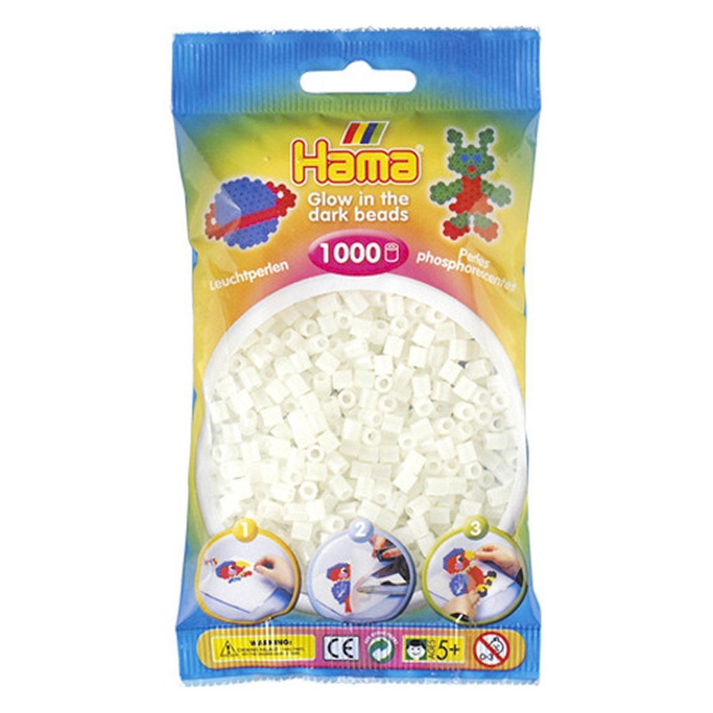 Les perles de fer HAMA brillent dans les 1000 pièces sombres