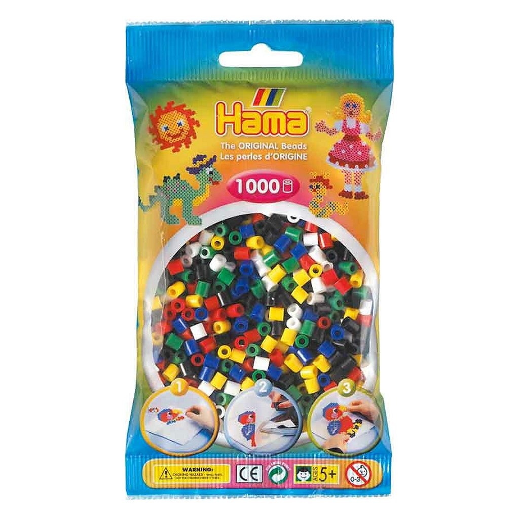 Hama iron beads Primary colors 1000 pieces