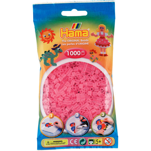 Hama Iron Beads Pink Transparent 1000 stykker