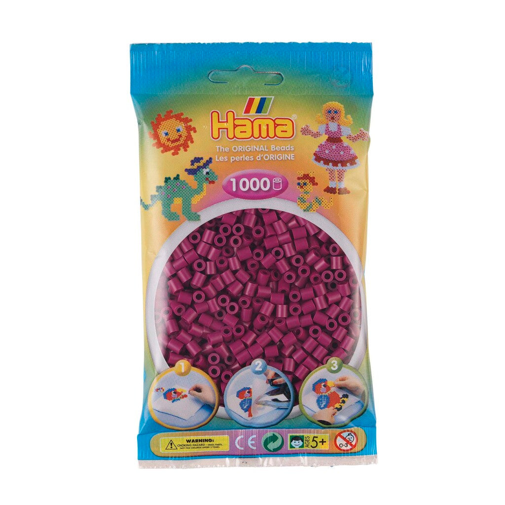 Hama String Beads - Plum (82), 1000st.