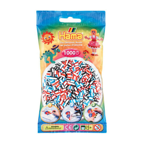 Hama string bead mix striped (091), 1000st.