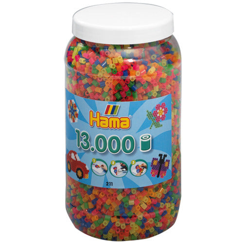 Hama Eisen Perlen Ton mat 13000 Stécker Neon