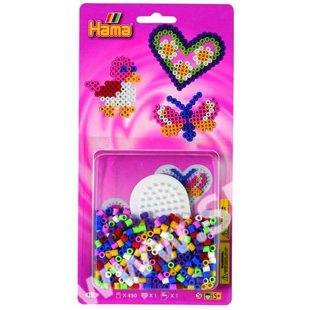 Hama iron beads Bird Hart Vlinder 450 pieces