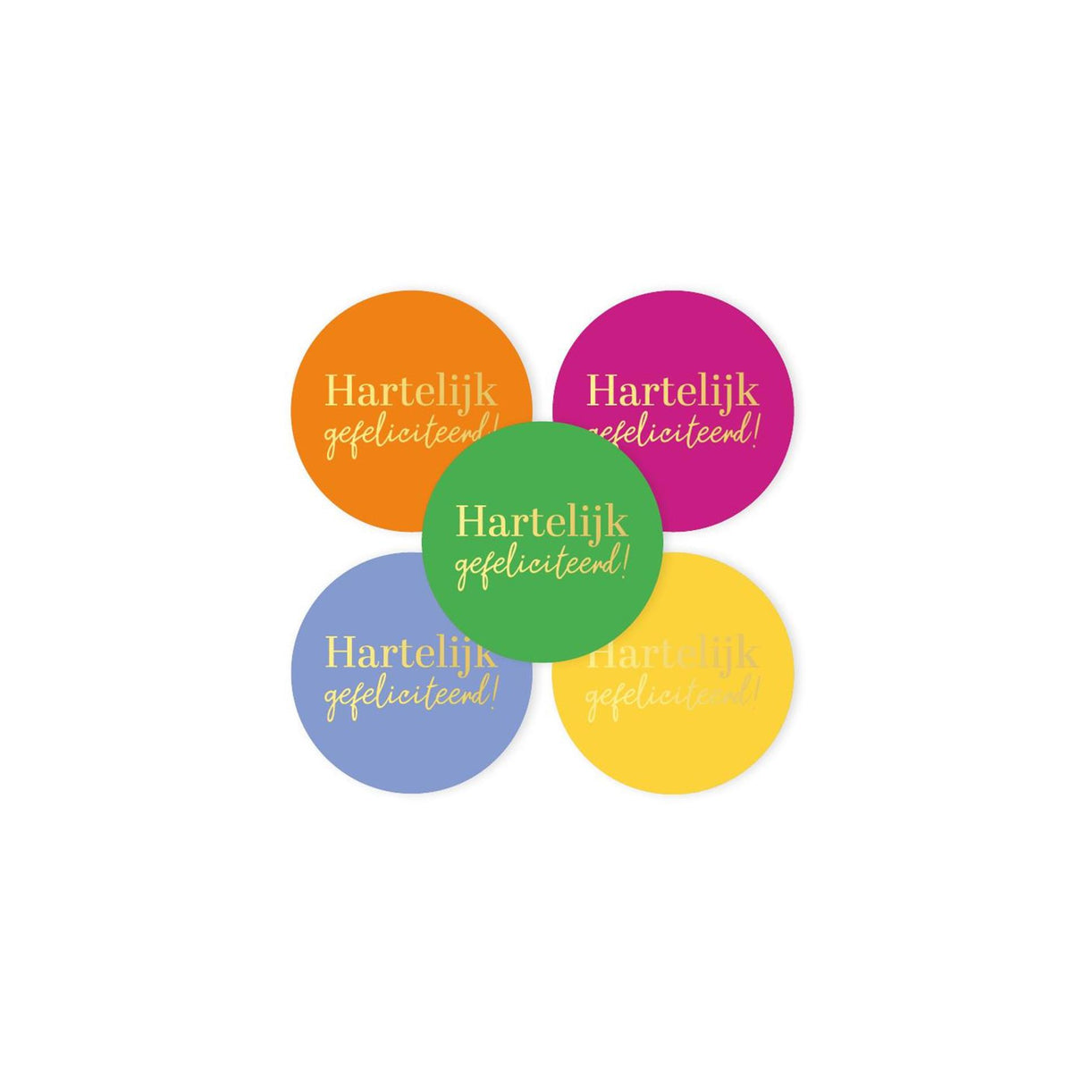 Kassaplan stickers hartelijk gefeliciteerd kleurig