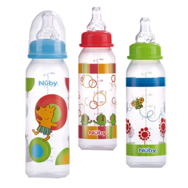 Nuby baby drikke flaske 240 ml assorti
