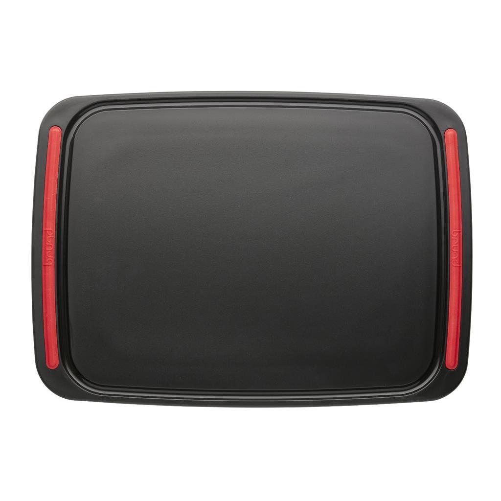 Brund easy cut cutting board 41x30x0.8 cm black red
