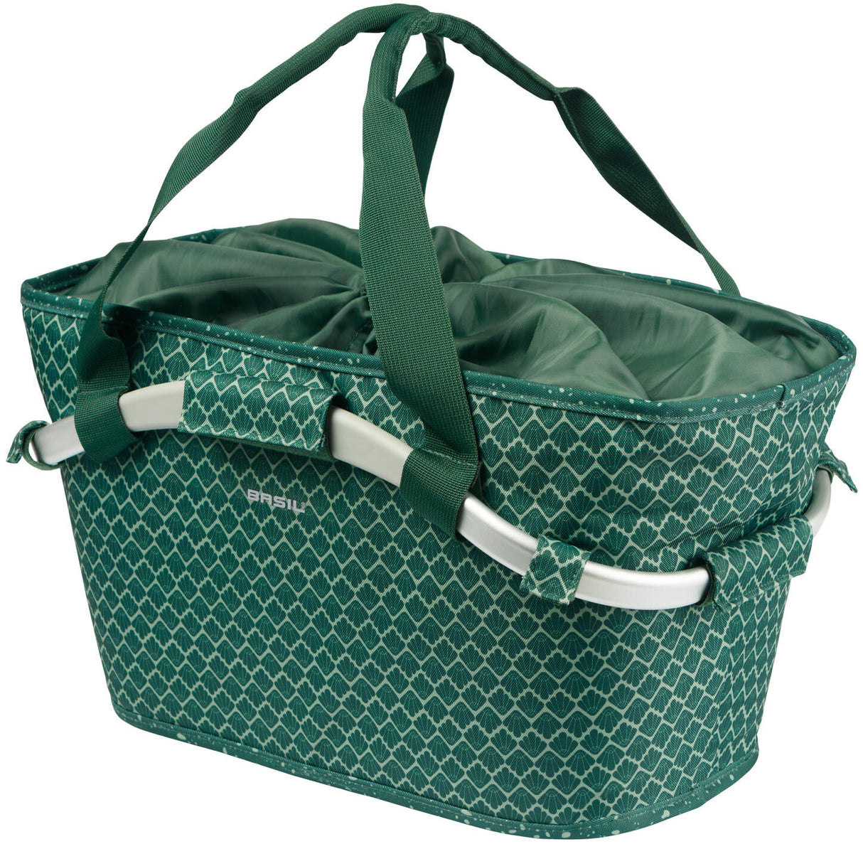 Basilikum cykelkurv flair bære al bageste kurv med mik, der fikserer 38 x 21 x 27 cm - grøn