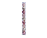 Decoris kerstballen 3cm 9 stuks glas roze champa