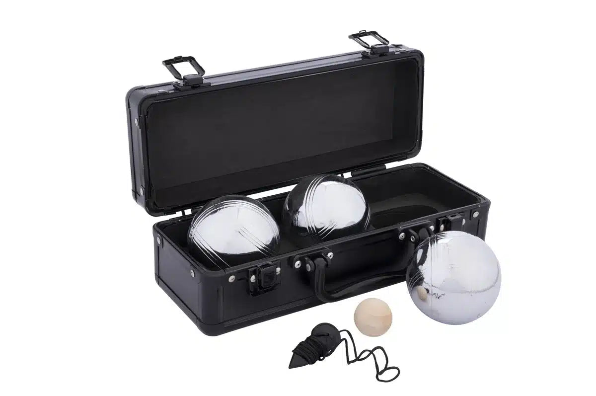 Engelhart Jeu de Boules 3 balles en valise en aluminium noir