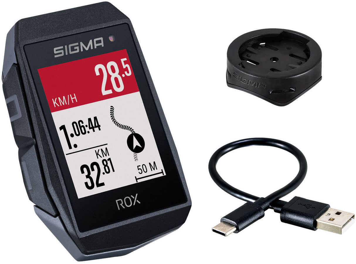 Sigma Rox 11.1 Evo GPS SW SW SWO STAND JEDNODUCHÉHO HALLER + USB-C nabíjecí kabel