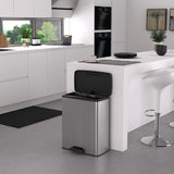 Curver Decobin Pedal Bin 65L Silver Metallic