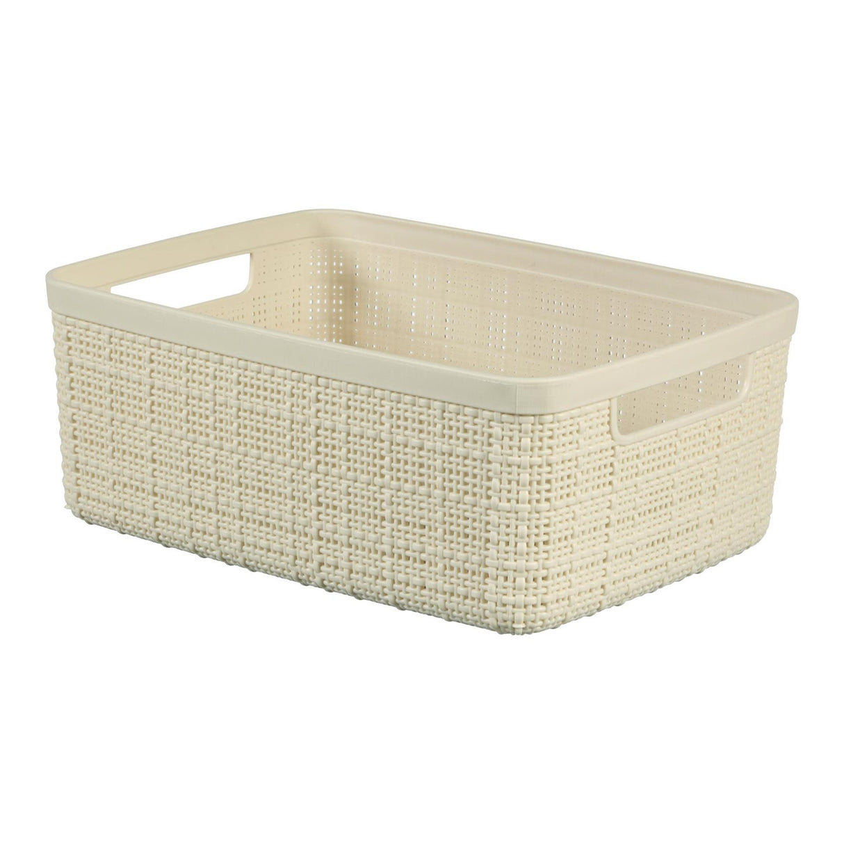 Curver panier de rangement aspect jute 5l crème