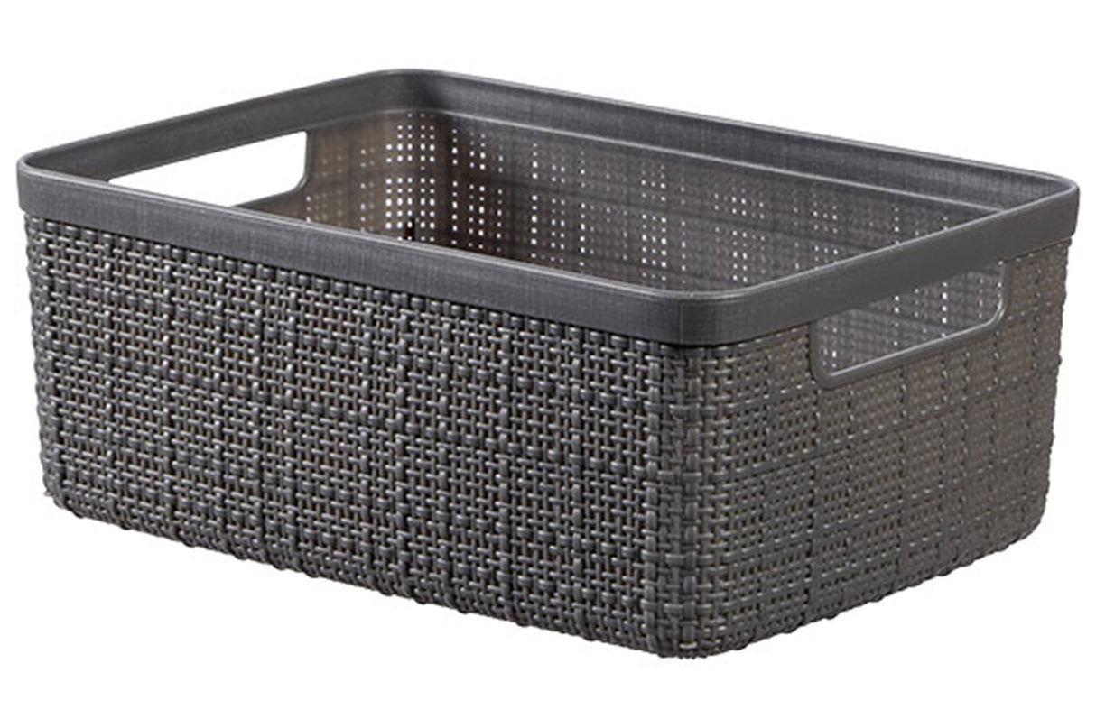 Curver jute basket 5l d grey