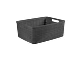 Curver jute basket m 12l dark gray