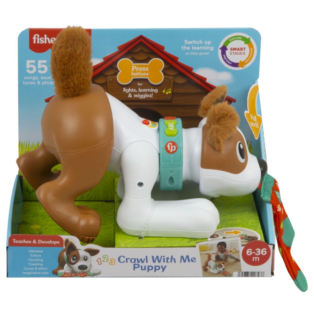 Fisher Price Crawl with Me Puppy + Light and Sound
